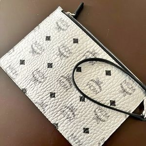 Silver MCM Wristlet